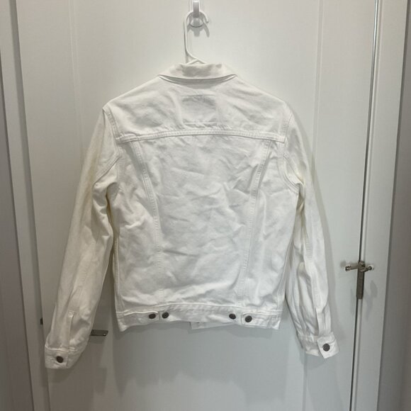 Men's Levis NWOT White Denim Jacket Small - Picture 3 of 3